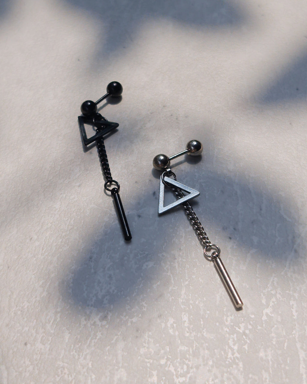 Geometric Earring Silver - Nikaneko