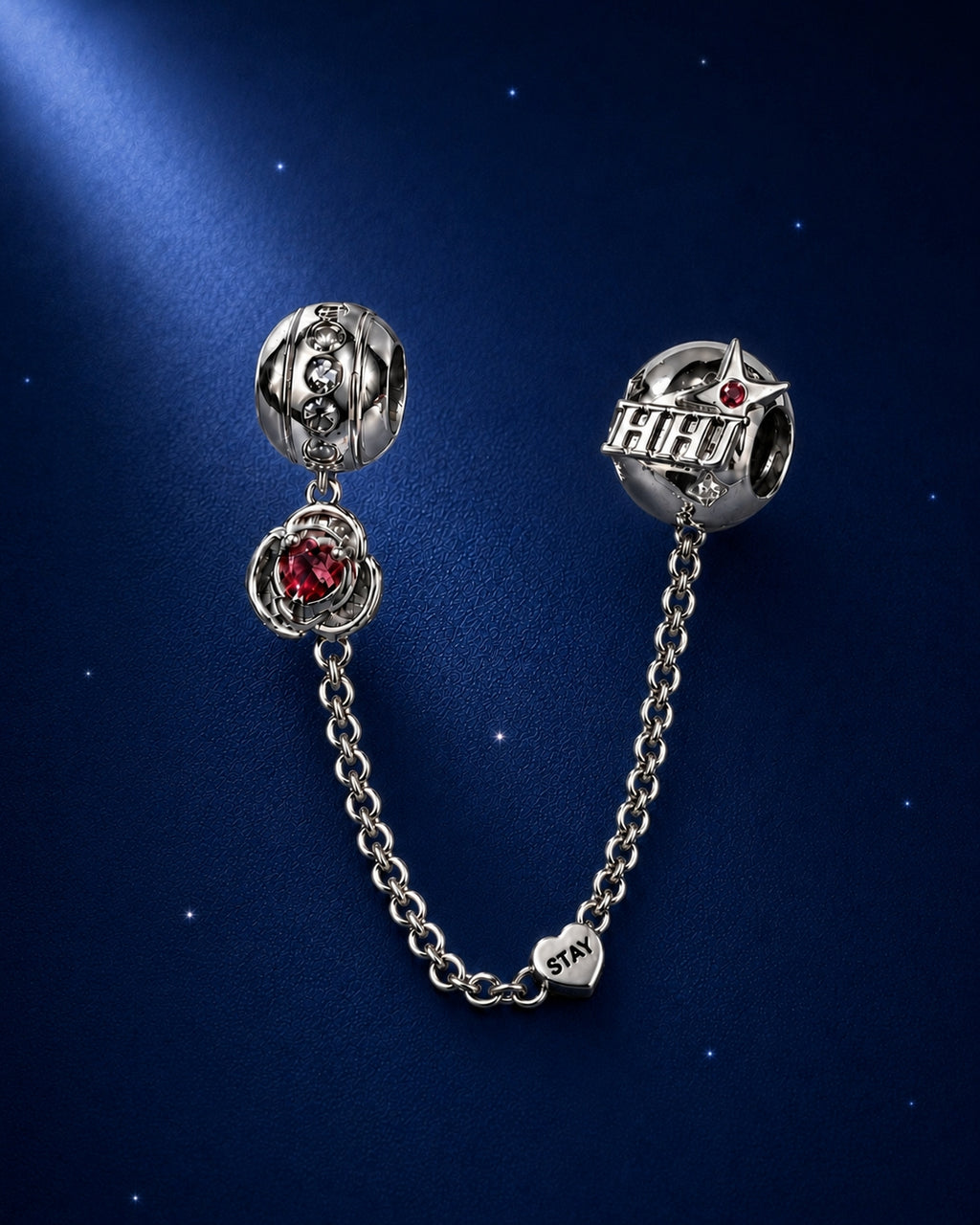 Hyunjin Rose Safety Chain Charm